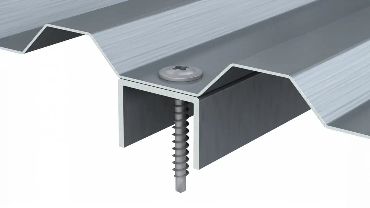 Wkręt samowiercący do blachy i drewna z łbem płaskim