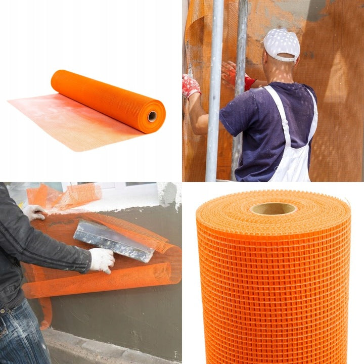 Siatka elewacyjna Gr165g/m2 Pomarańczowa  50m2