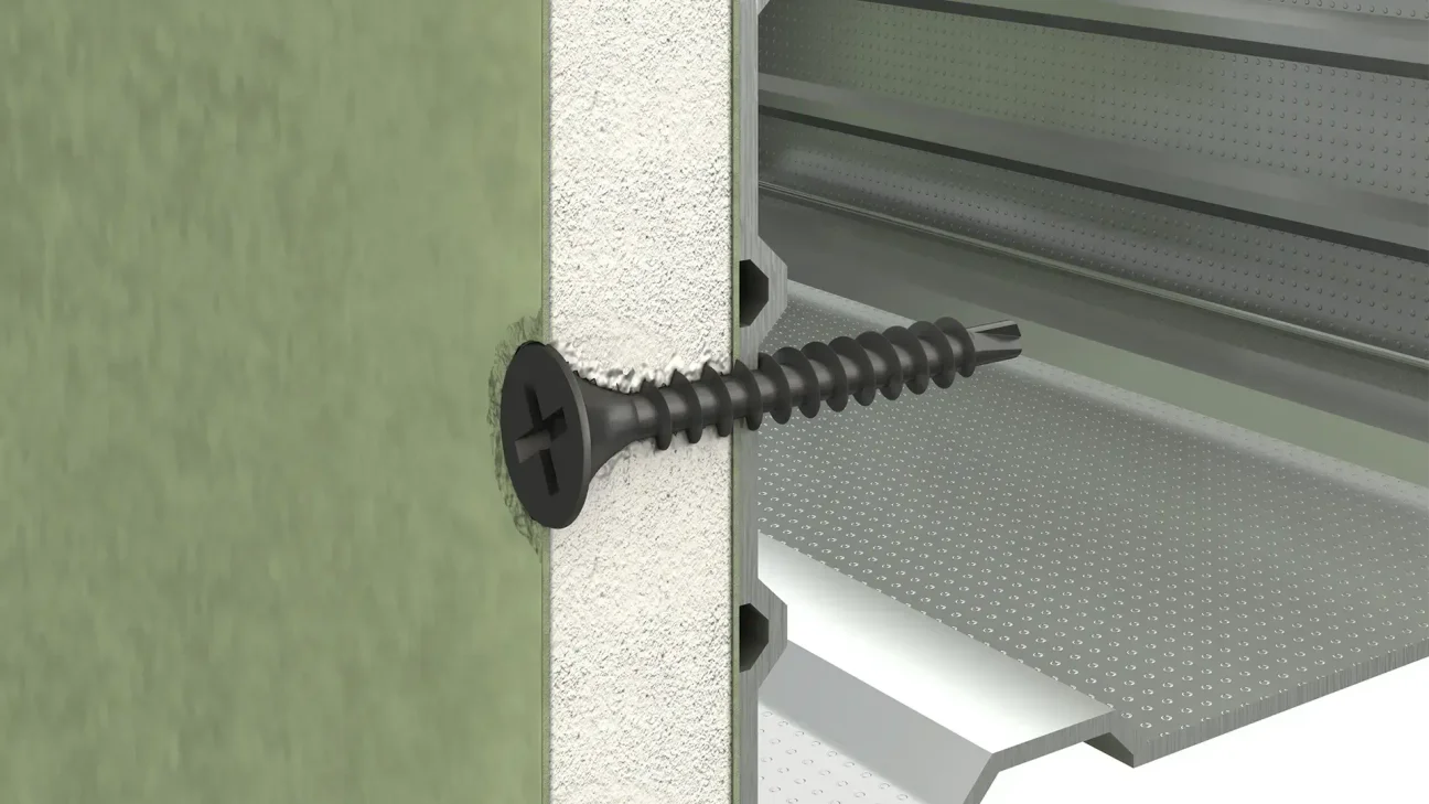 Phosphated self-drilling screw with thread for metal