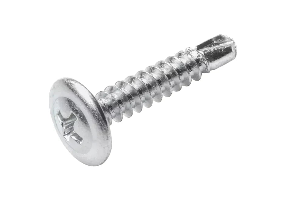 Wkręt samowiercący do blachy i drewna z łbem płaskim